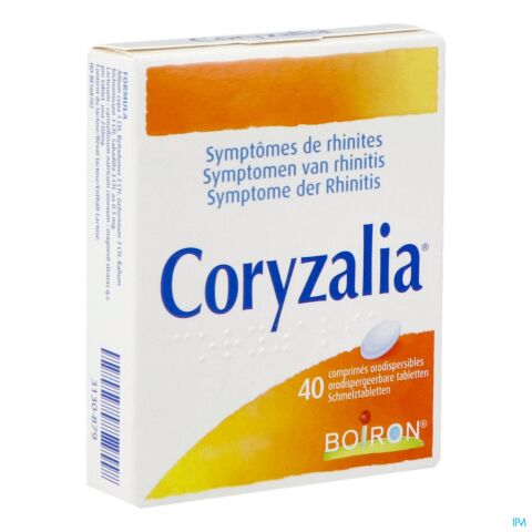 Boiron Coryzalia 40 Comprimes Orodispersibles
