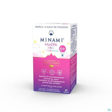 Minami MorEPA Mini Formule EPA + Vitamine D3 60 Softgels