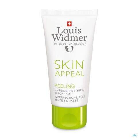 Louis Widmer Skin Appeal Peeling Peaux à Imperfections Sans Parfum Tube 50ml