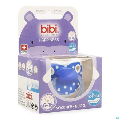 Bibi Happiness Dental Sucette Lovely Dots 6-16m 1 Pièce