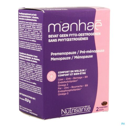Nutrisanté Manhaé Pré-Ménopause & Ménopause 60 Comprimés