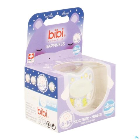 Bibi Happiness Sucette Glow In The Dark 6-16m 1 Pièce