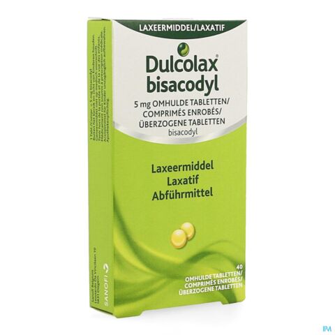 Dulcolax Bisacodyl 5mg 40 Comprimés Enrobés