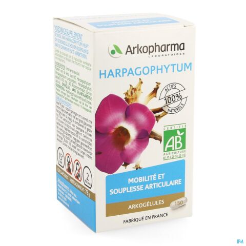 Arkopharma Arkogélules Harpagophytum Mobilité & Souplesse Articulaire 150 Gélules