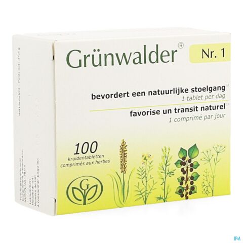 Grünwalder Nr.1 Transit Intestinal 100 Comprimés aux Herbes