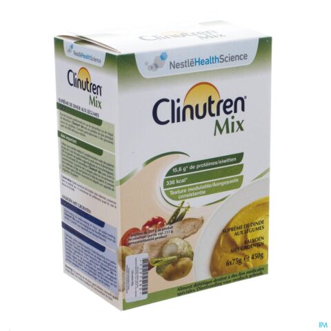 Clinutren Mix Dinde-legumes Nf Sach 6x75g