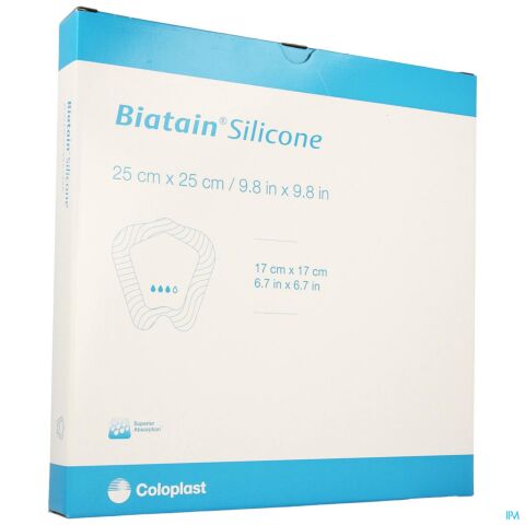 Biatain Silicone Adhesive Ster 25,0x25,0cm 5 33405