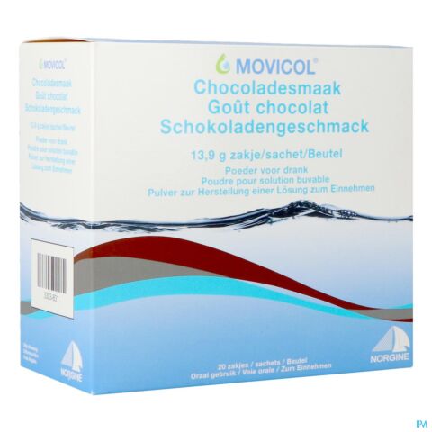 Movicol Impexeco Chocolat Pdr Sach 20x 39g Pip