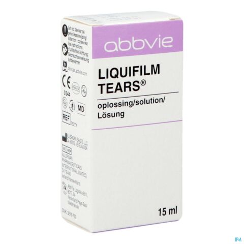 Liquifilm Tears Solution de Confort Lubrifiante Collyre Flacon 15ml