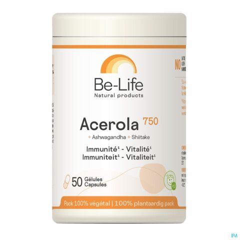 Be-Life Acerola 750 Immunité & Vitalité 50 Gélules
