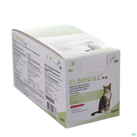 Eliminall 50mg Spot On Sol Chat Pipet 30