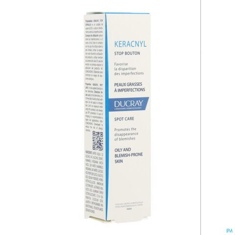 Ducray Keracnyl Stop Bouton Peaux Grasses à Imperfections Tube 10ml
