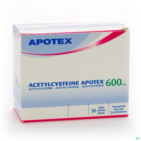 Acetylcysteine Apotex Sach 30 X 600 Mg