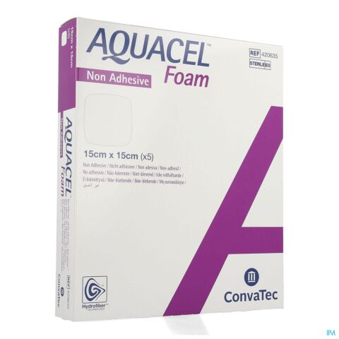 Aquacel Foam Non-adhesif 15x15cm 5