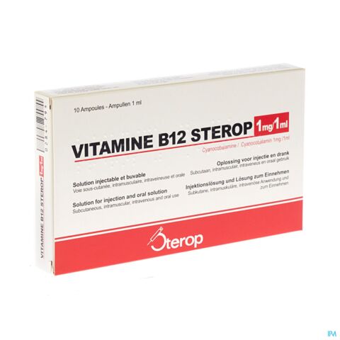 Vitamine B12 1mg/1ml 10 Ampoules