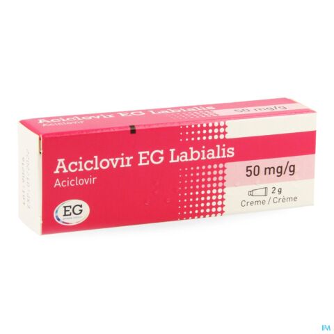 Aciclovir EG Labialis 50mg/g Crème Tube 2g