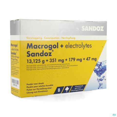 Macrogol + Electr Sandoz Pulv Gout Citron Sach 8