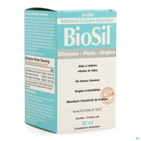 Biosil Cheveux Peau & Ongles Flacon Compte Gouttes 30ml