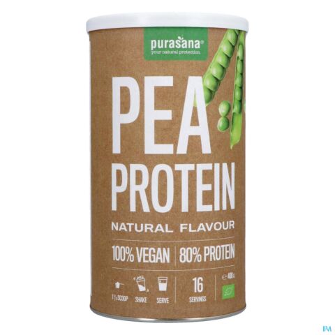 Purasana Vegan Pois Proteine 80% Nature Bio 400g