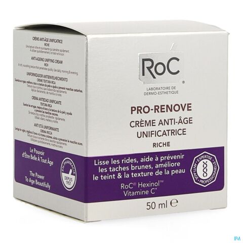 Roc Pro-Renove Crème Anti-Âge Unificatrice Riche Pot 50ml