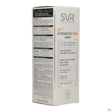 SVR Hydracid C20 Crème Concentré Eclat Anti-Rides Anti-Oxydant Flacon Vaporisateur 30ml