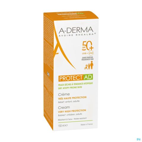 A-Derma Protect AD Crème IP50+ Peaux à Tendance Atopique Tube 150ml
