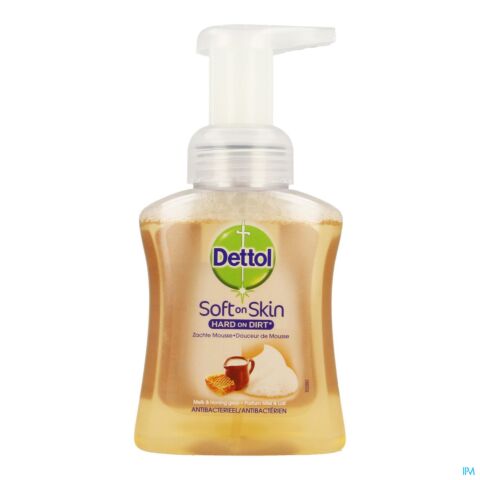 Dettol Soft on Skin Savon pour les Mains Miel & Lait Flacon Pompe 250ml