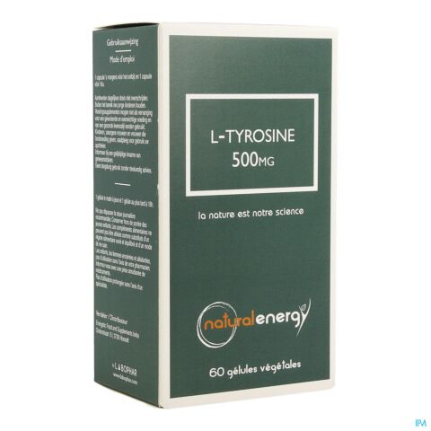 Natural Energy L-Tyrosine 500mg 60 Gélules