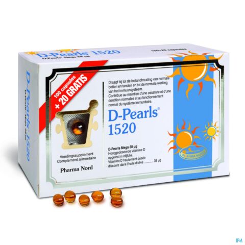 Pharma Nord D-Pearls 1520 Promo 100 Gélules + 20 Gélules Gratuites