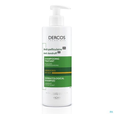 Vichy Dercos Shampooing Anti-Pelliculaire DS Cheveux Secs Flacon Pompe 390ml