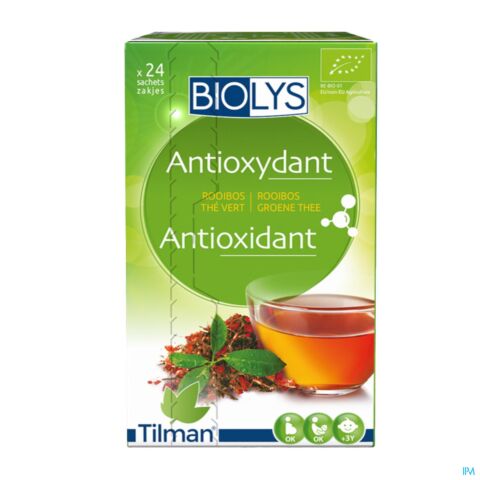 Biolys Antioxydant Tisane Rooibos Thé Vert 24 Infusions