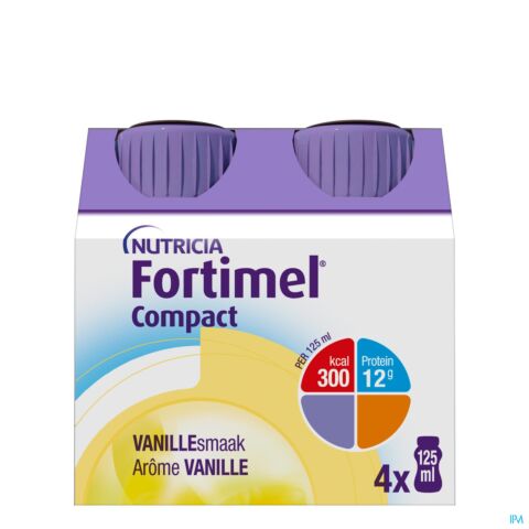 Fortimel Compact Vanille Bouteille 4x125ml