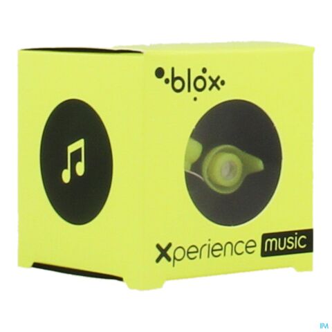 Blox Xperience Music Protections Auditives Concert Jaune Fluo 1 paire + Etui de Rangement en Aluminium