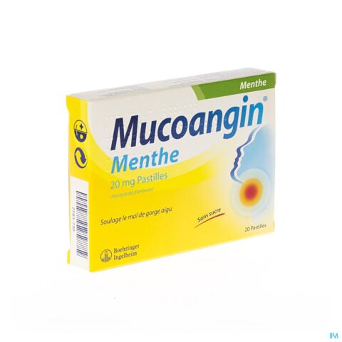Mucoangin Menthe Past A Sucer 20x20mg