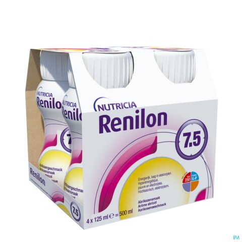 Renilon 7.5 Abricot Bouteilles 4x125ml