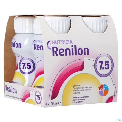 Renilon 7.5 Abricot Bouteilles 4x125ml
