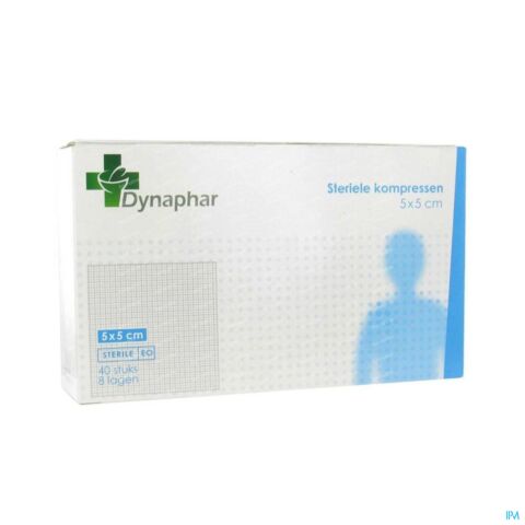 Dynaphar Compresse 8pl 5,0x 5,0cm 40 35201