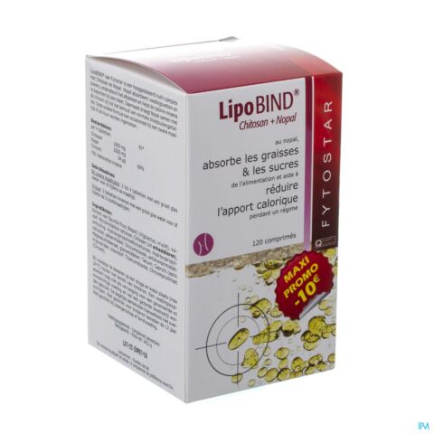 Fytostar LipoBind Chitosan + Nopal 120 Comprimés