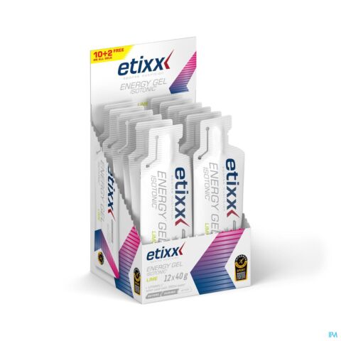 Etixx Endurance Isotonic Energy Gel Citron Vert 12x40g