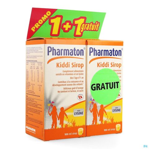 Pharmaton Kiddi Sirop 2x100ml Promo