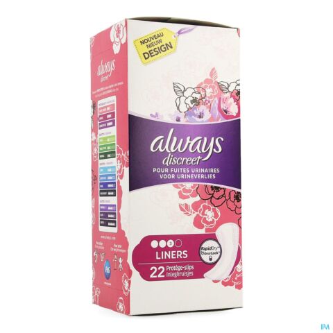 Always Discreet Incontinence Liner Light + 22