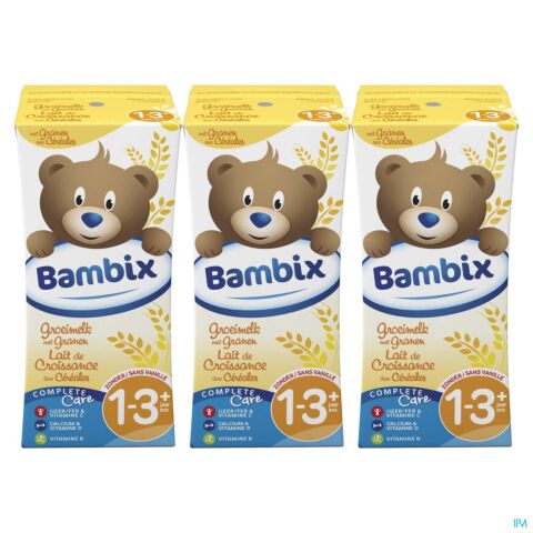 Bambix Lait Croissance Cereales-biscuite 3x200ml