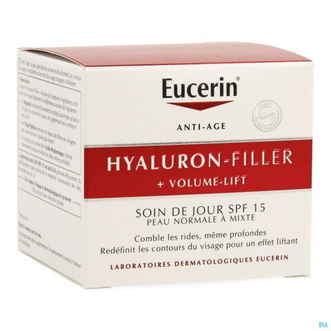 Eucerin Hyaluron-Filler + Volume-Lift Crème de Jour Peaux Normales à Mixtes 50ml