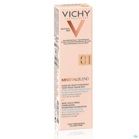 Vichy MineralBlend Fond de Teint Hydratant 01 Clay Tube 30ml