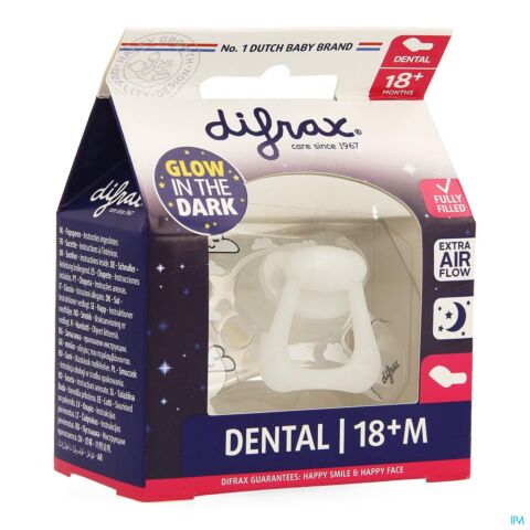 Difrax Sucette Dental Plus18 Nuit