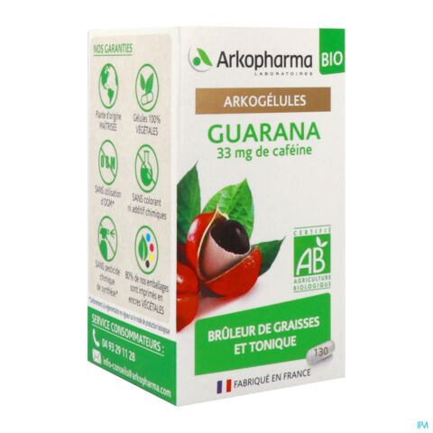 Arkopharma Arkogélules Guarana Brûleur de Graisses & Tonique 130 Gélules