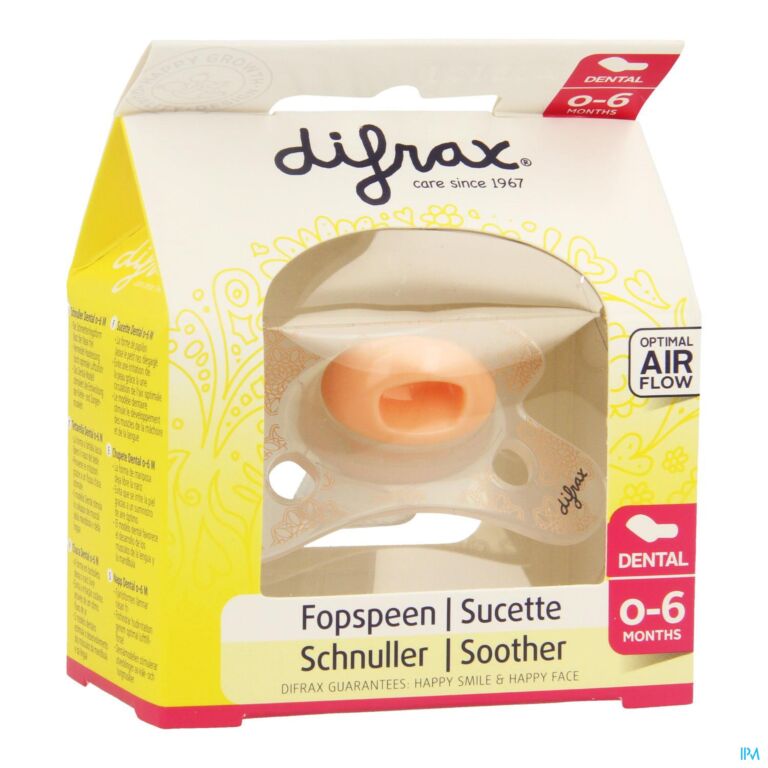 Difrax Sucette Silicone Mini Dental Girl 0 6m 799 - Pharma Online