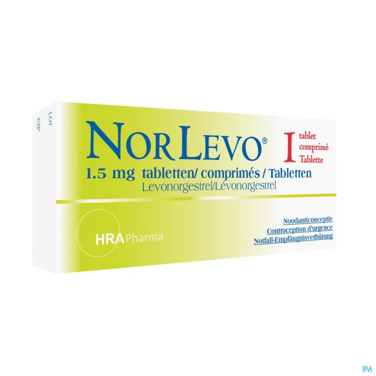 Norlevo 1,5mg Contraception d'Urgence 1 Comprimé - Pharma Online
