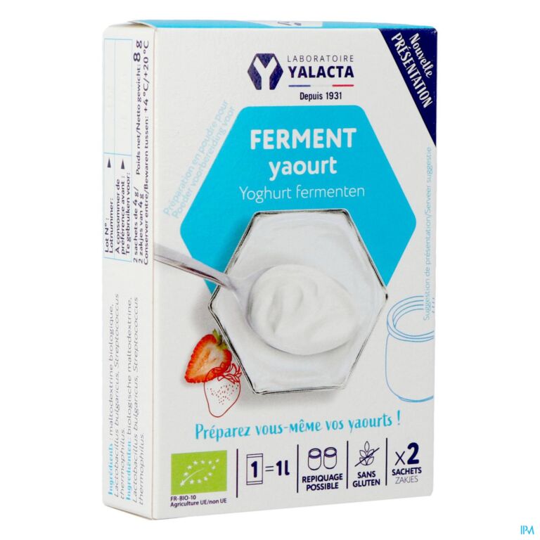 Yalacta Ferment Yaourt Bio 2x4g - Pharma Online