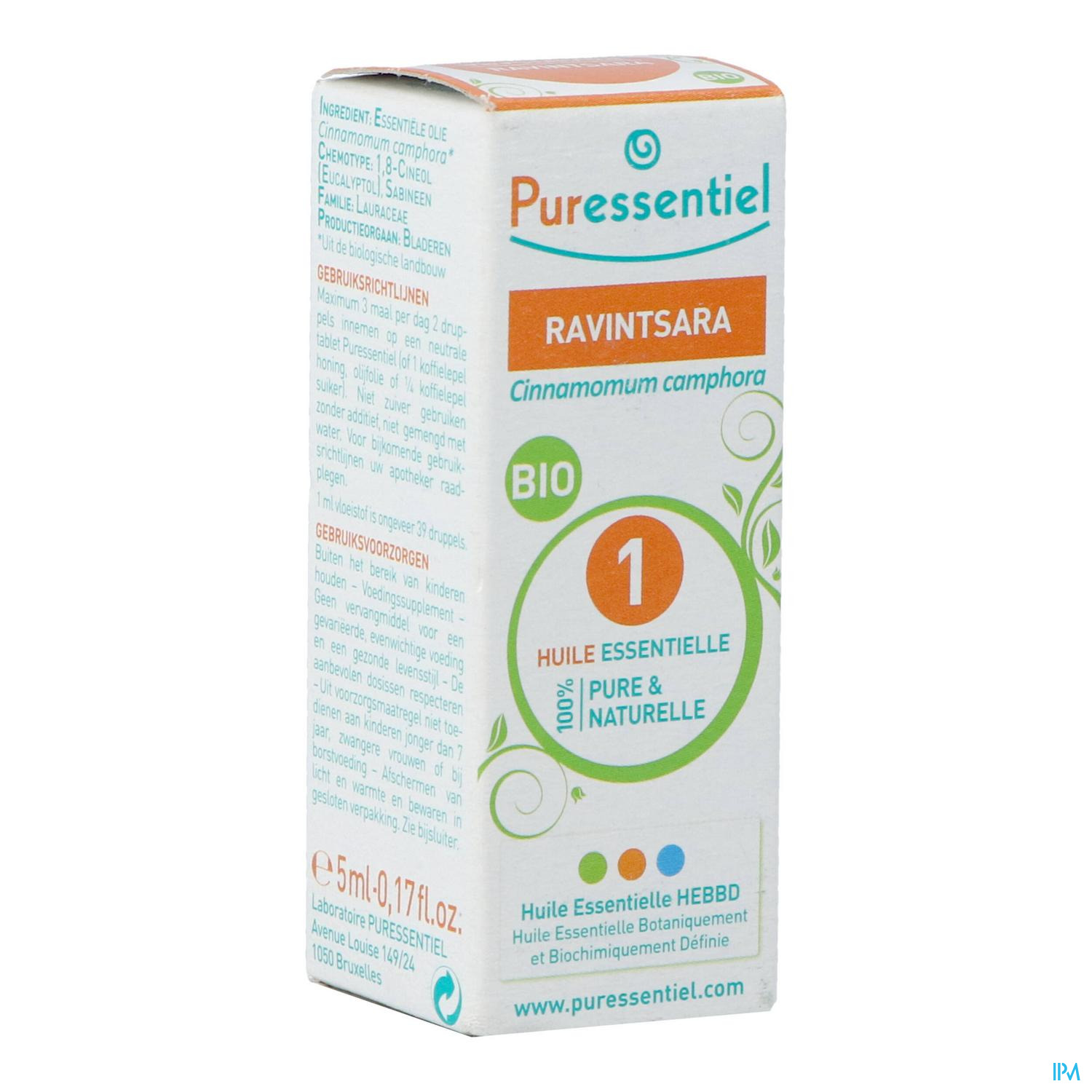 PURESSENTIEL RAVINTSARA BIO Huile essentielle 10 ml - Pharma